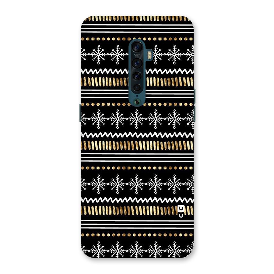 Snowflakes Gold Back Case for Oppo Reno2