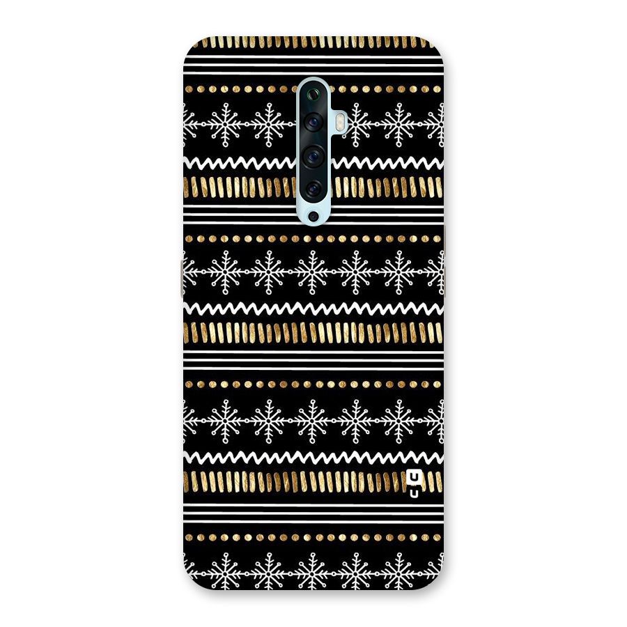 Snowflakes Gold Back Case for Oppo Reno2 Z