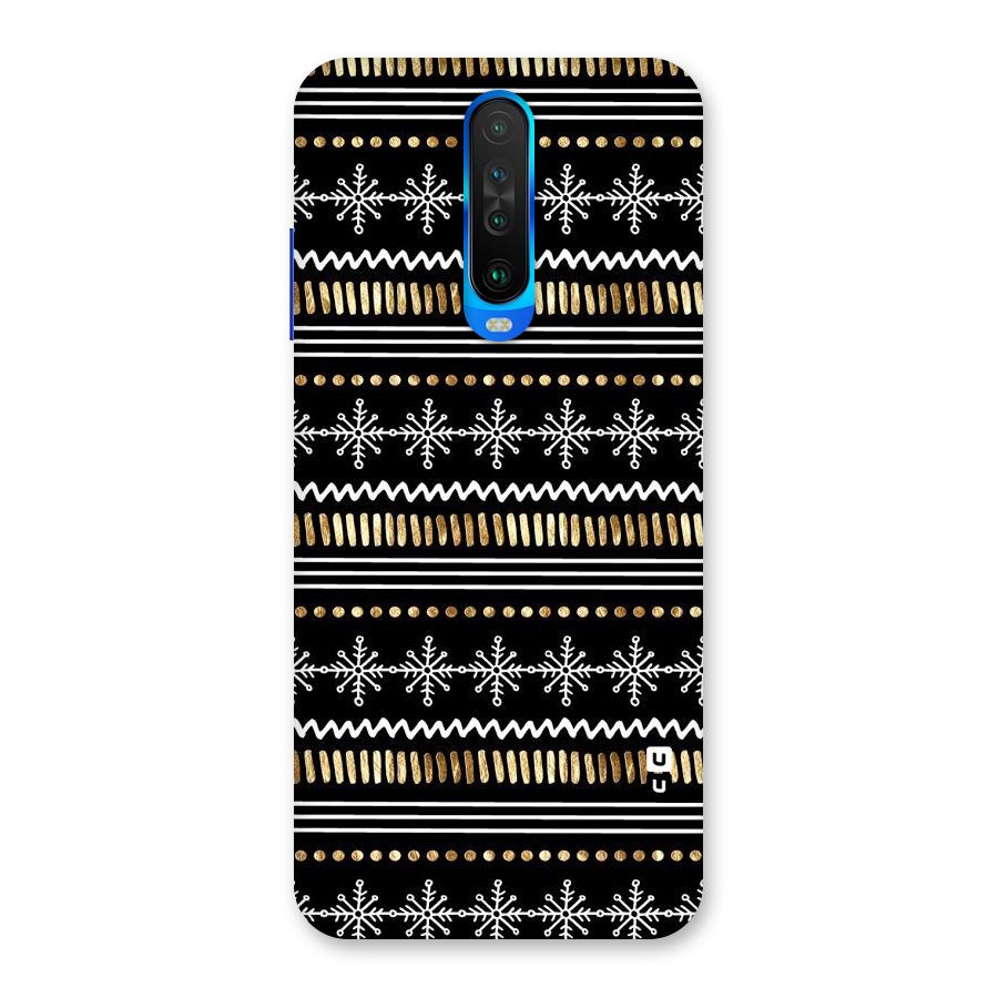 Snowflakes Gold Back Case for Poco X2