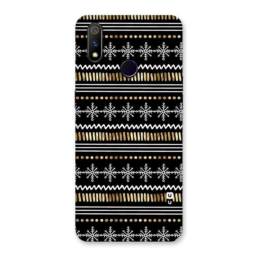 Snowflakes Gold Back Case for Realme 3 Pro