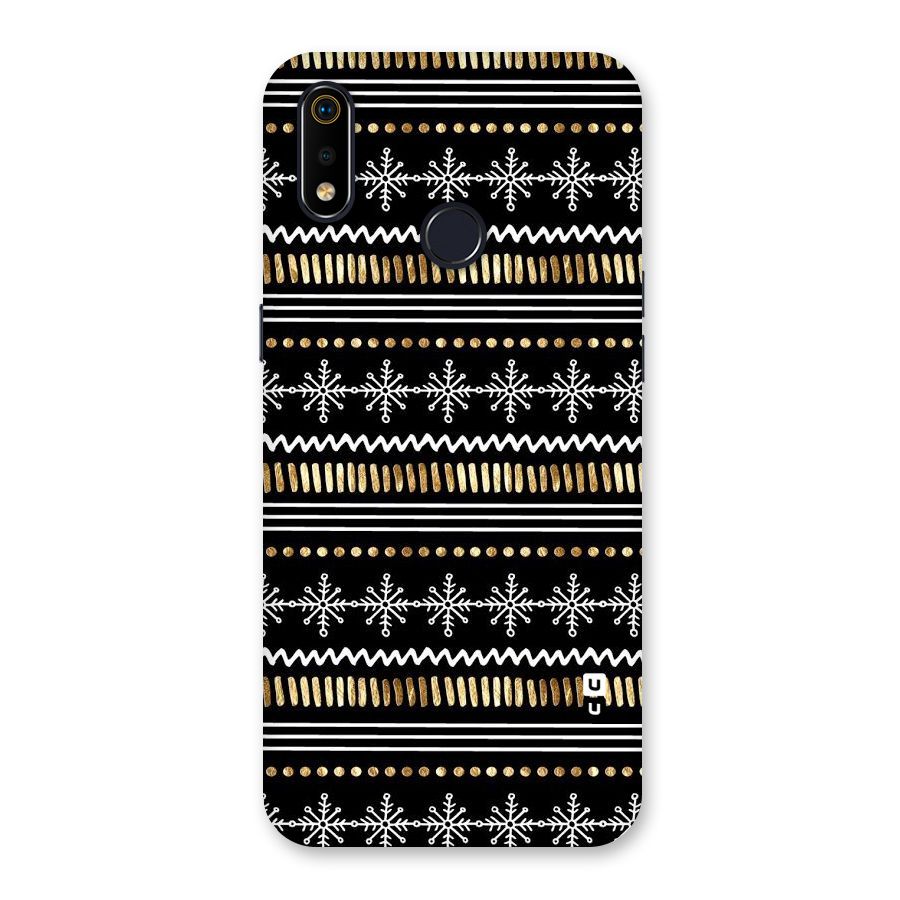 Snowflakes Gold Back Case for Realme 3i