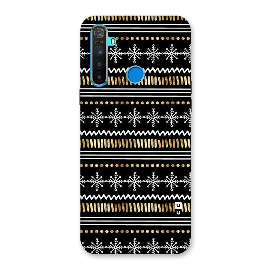 Snowflakes Gold Back Case for Realme 5