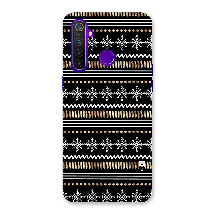 Snowflakes Gold Back Case for Realme 5 Pro