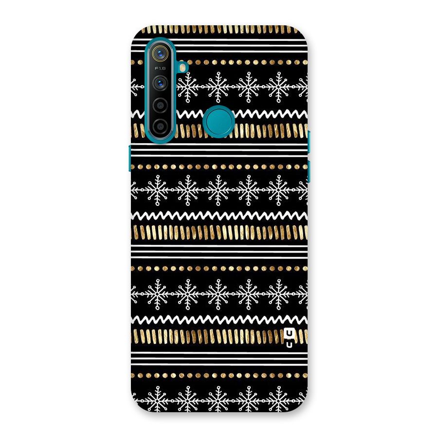 Snowflakes Gold Back Case for Realme 5i