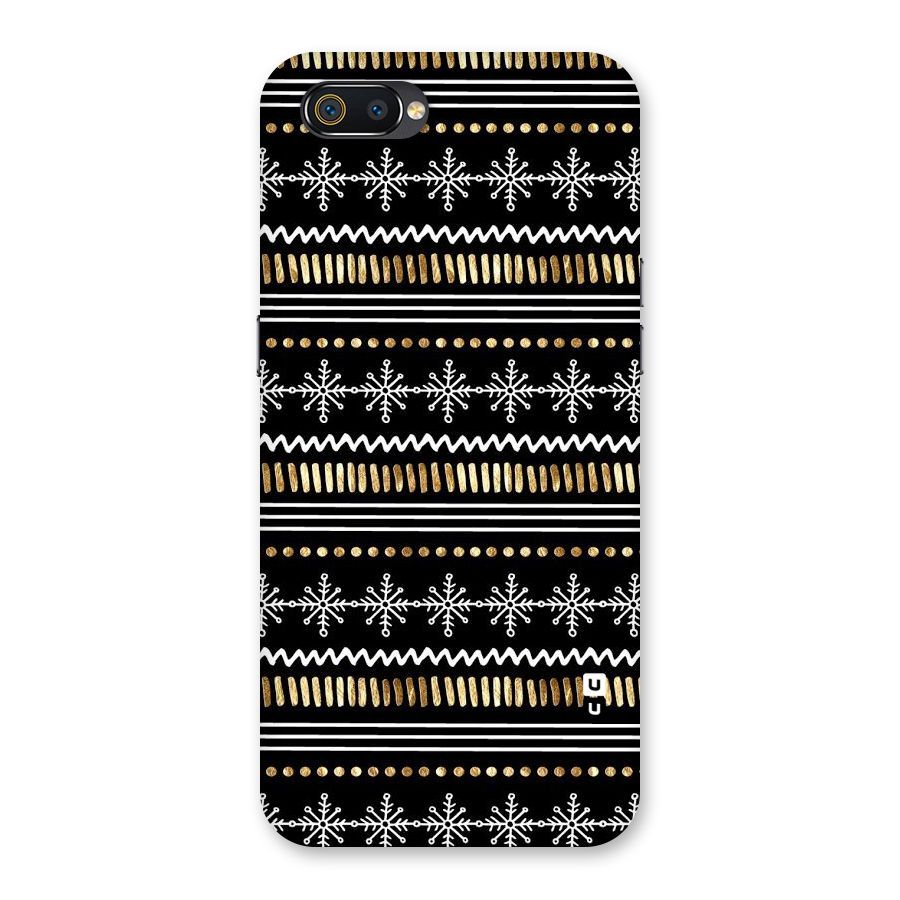 Snowflakes Gold Back Case for Realme C2
