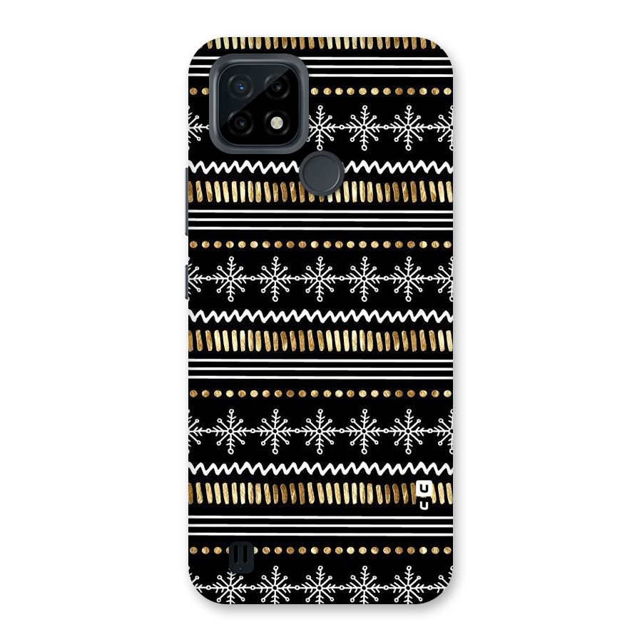 Snowflakes Gold Back Case for Realme C21