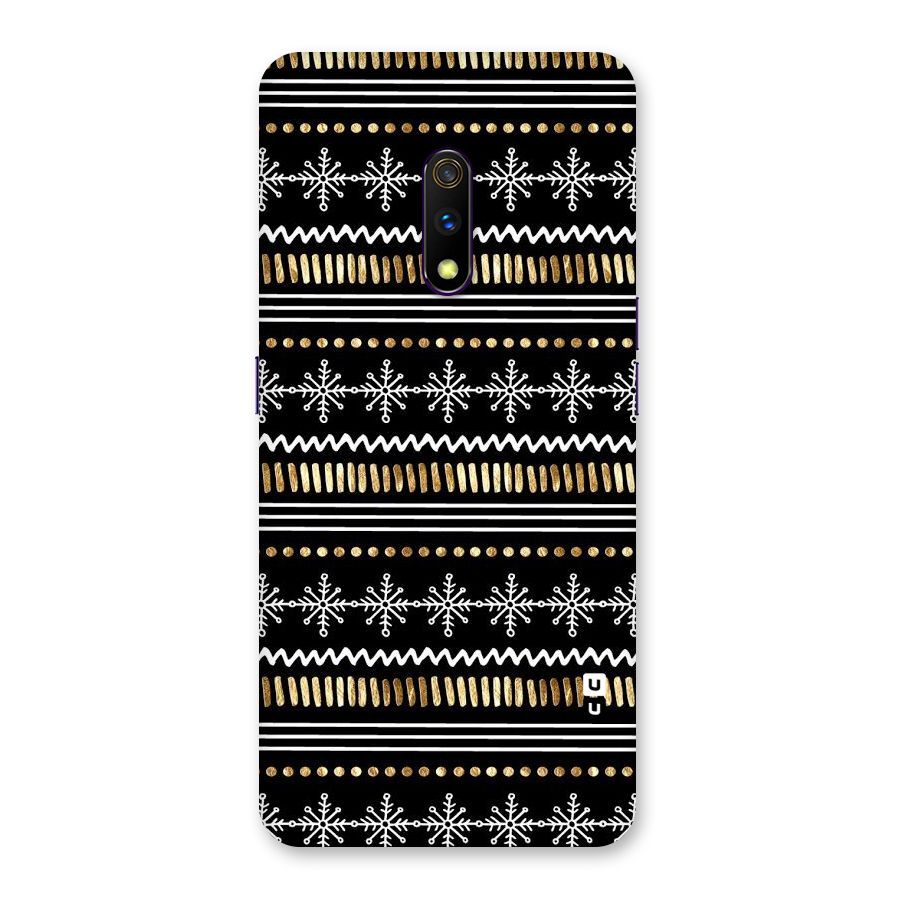 Snowflakes Gold Back Case for Realme X
