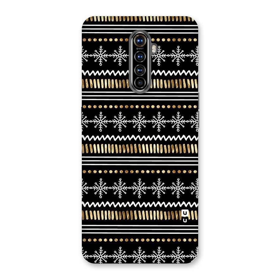 Snowflakes Gold Back Case for Realme X2 Pro