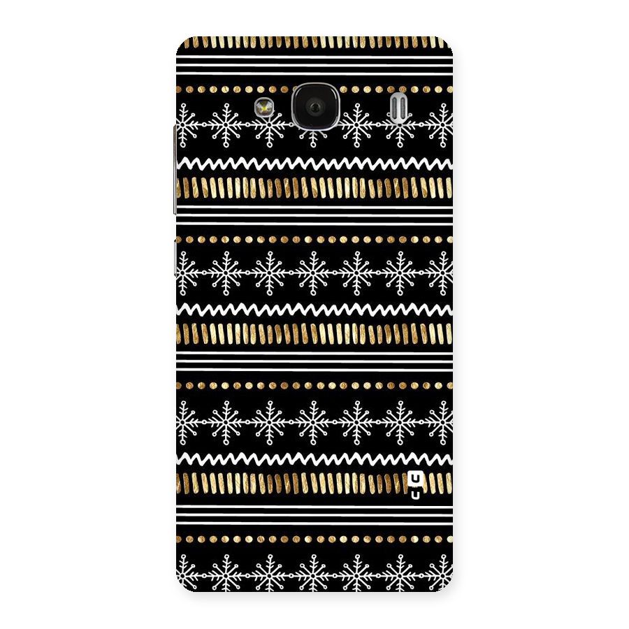 Snowflakes Gold Back Case for Redmi 2