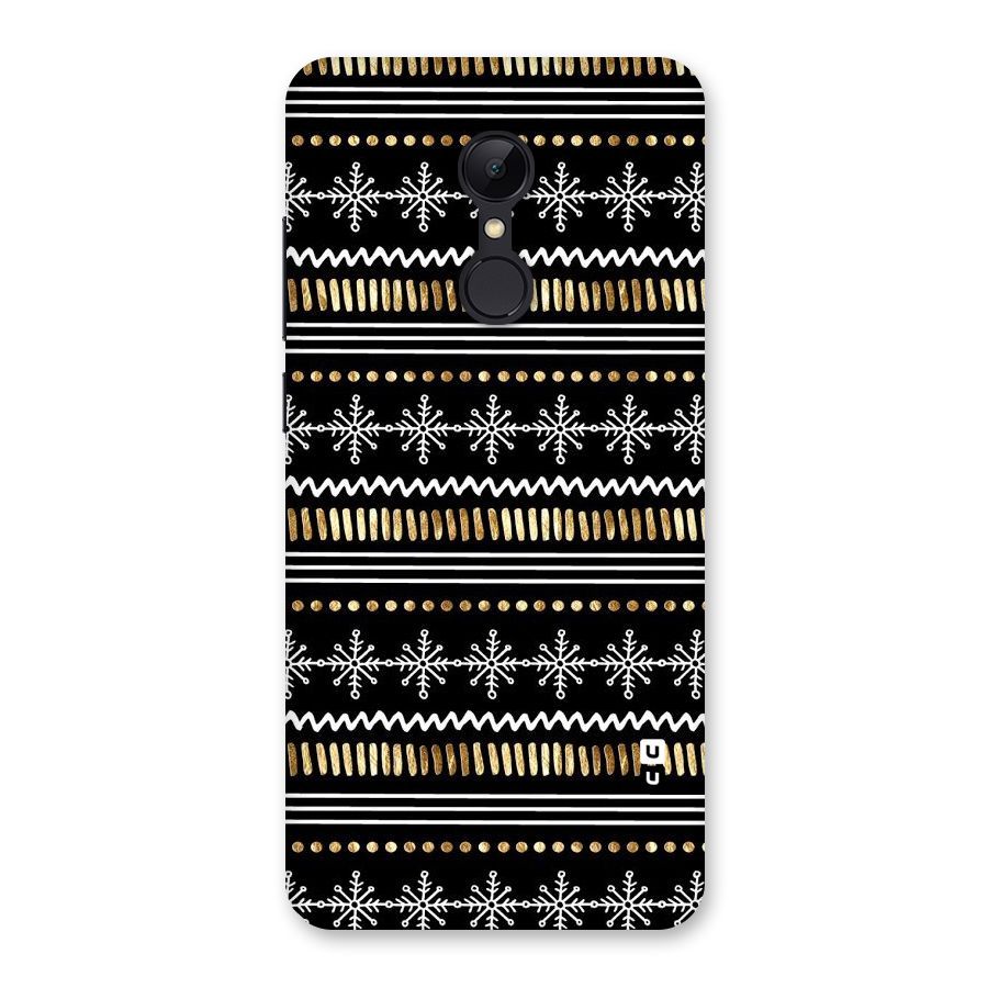 Snowflakes Gold Back Case for Redmi 5