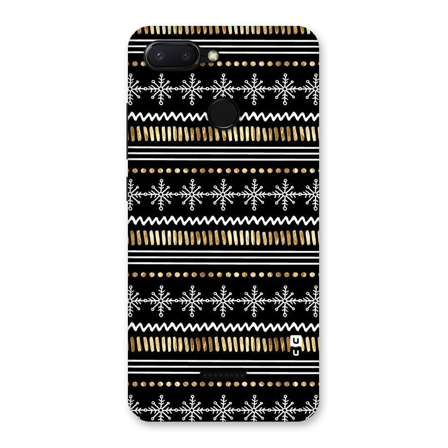 Snowflakes Gold Back Case for Redmi 6
