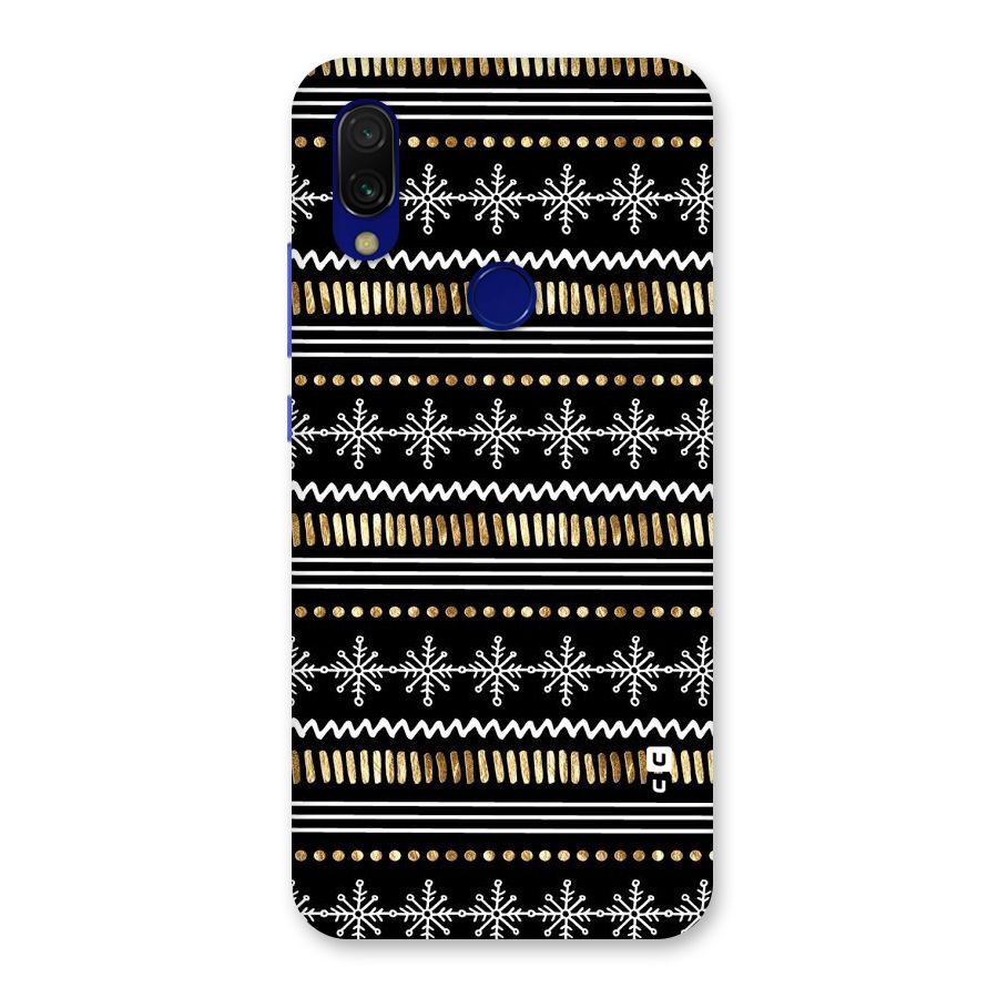 Snowflakes Gold Back Case for Redmi 7