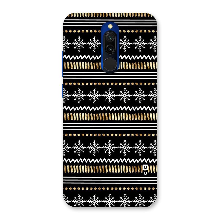Snowflakes Gold Back Case for Redmi 8