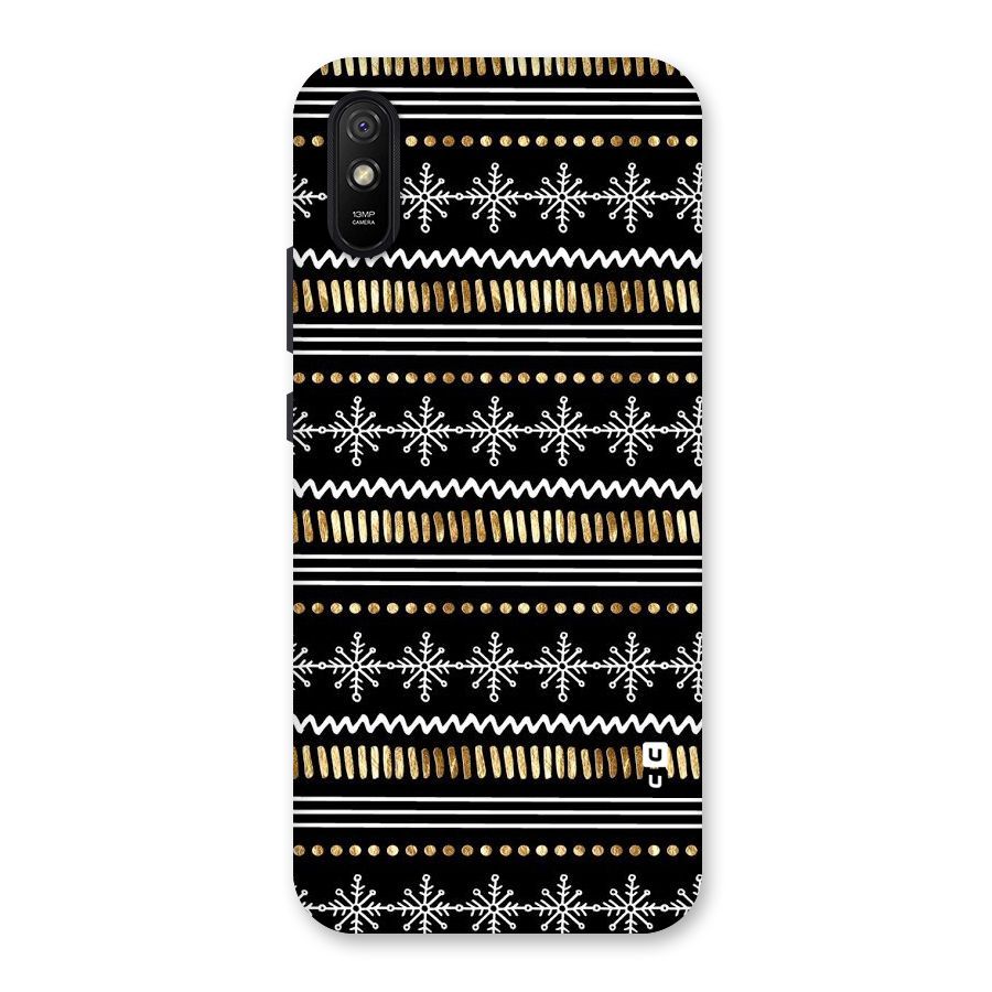 Snowflakes Gold Back Case for Redmi 9A