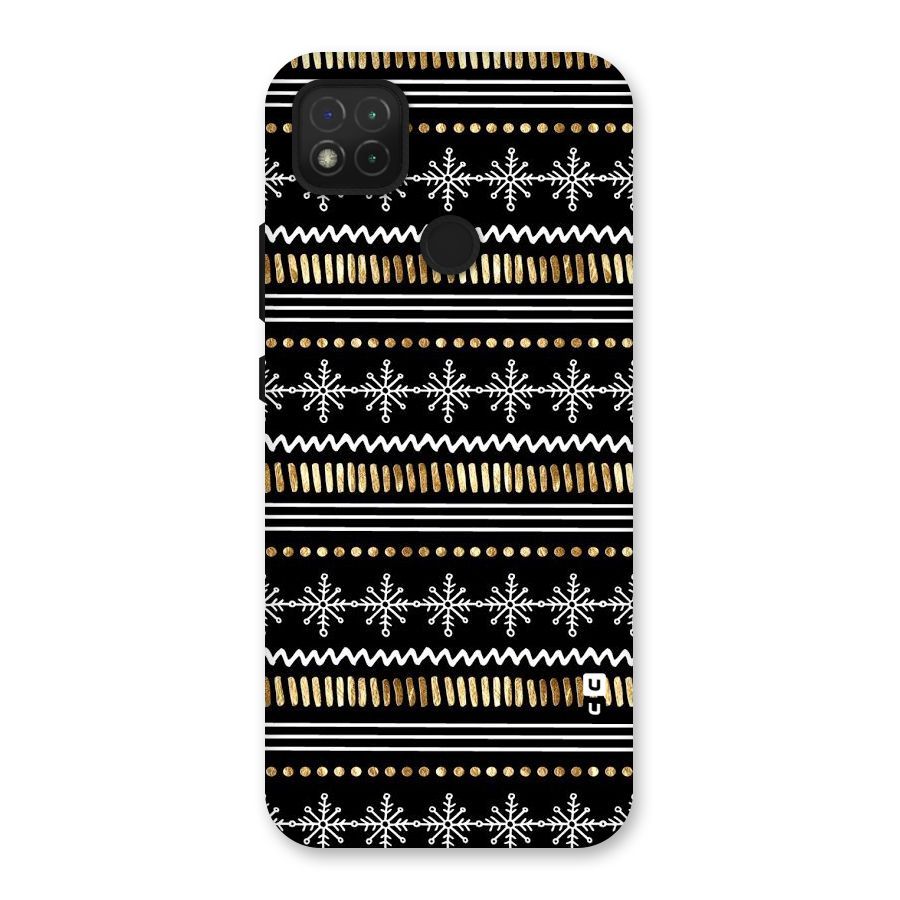 Snowflakes Gold Back Case for Redmi 9C