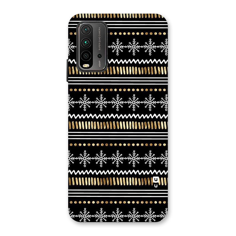 Snowflakes Gold Back Case for Redmi 9 Power
