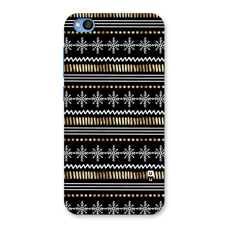 Snowflakes Gold Back Case for Redmi Go