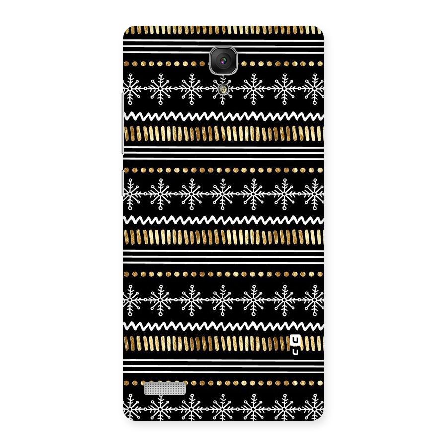 Snowflakes Gold Back Case for Redmi Note