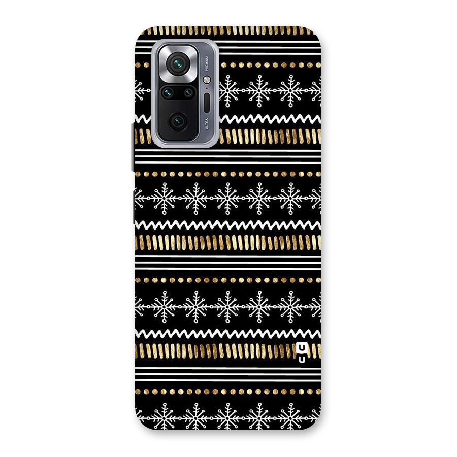 Snowflakes Gold Back Case for Redmi Note 10 Pro Max
