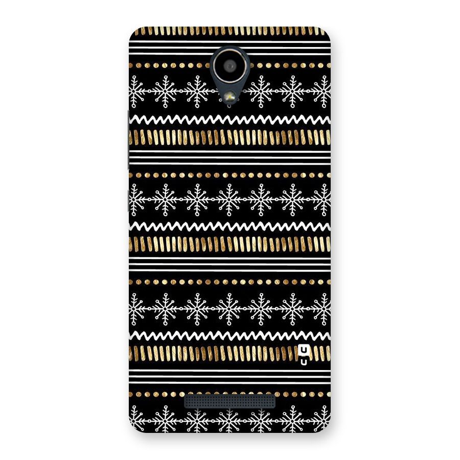 Snowflakes Gold Back Case for Redmi Note 2