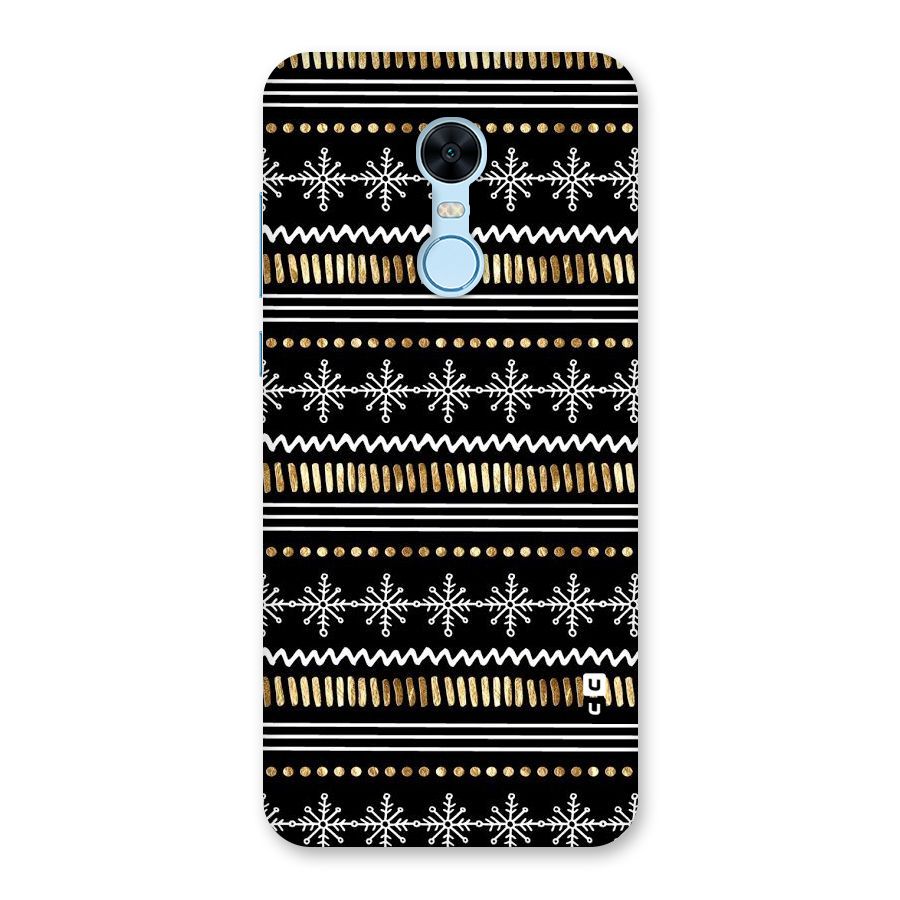 Snowflakes Gold Back Case for Redmi Note 5