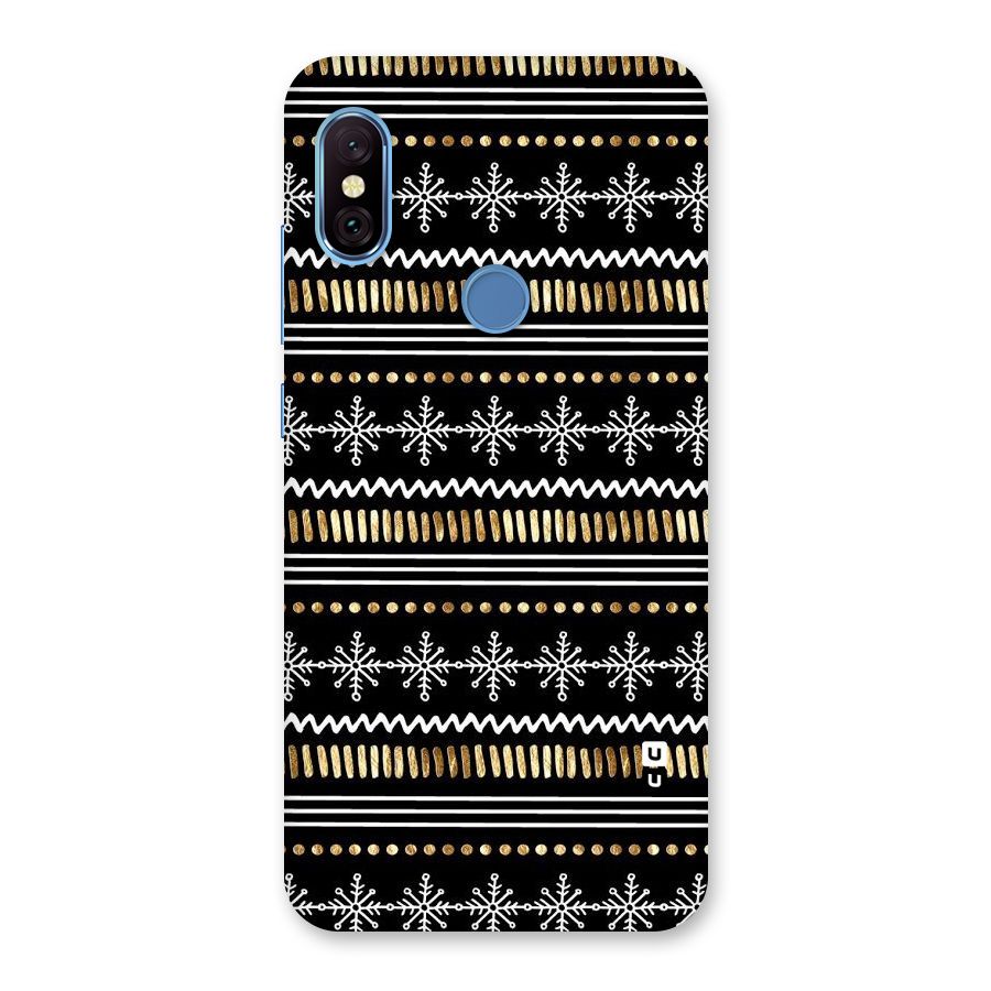 Snowflakes Gold Back Case for Redmi Note 6 Pro