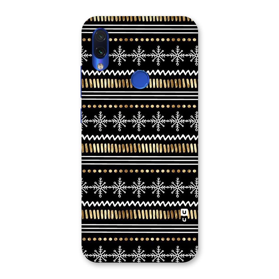 Snowflakes Gold Back Case for Redmi Note 7