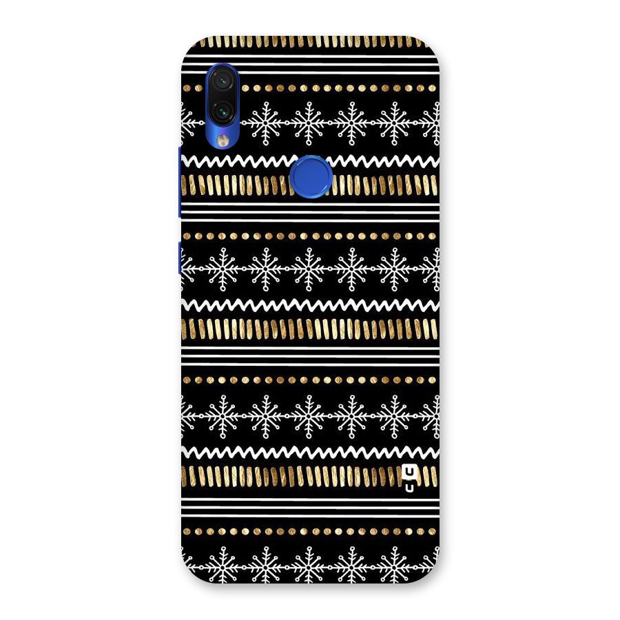 Snowflakes Gold Back Case for Redmi Note 7S