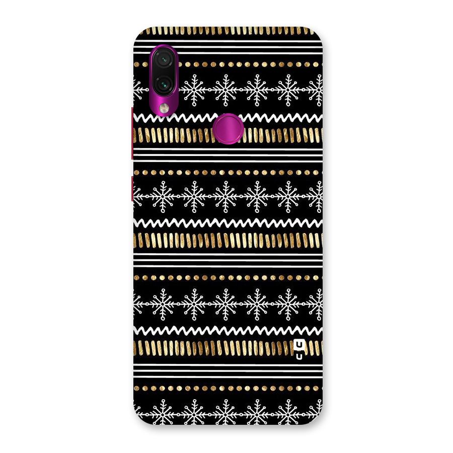 Snowflakes Gold Back Case for Redmi Note 7 Pro