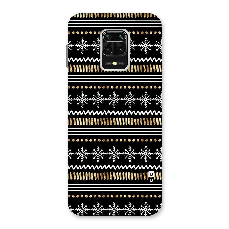 Snowflakes Gold Back Case for Redmi Note 9 Pro