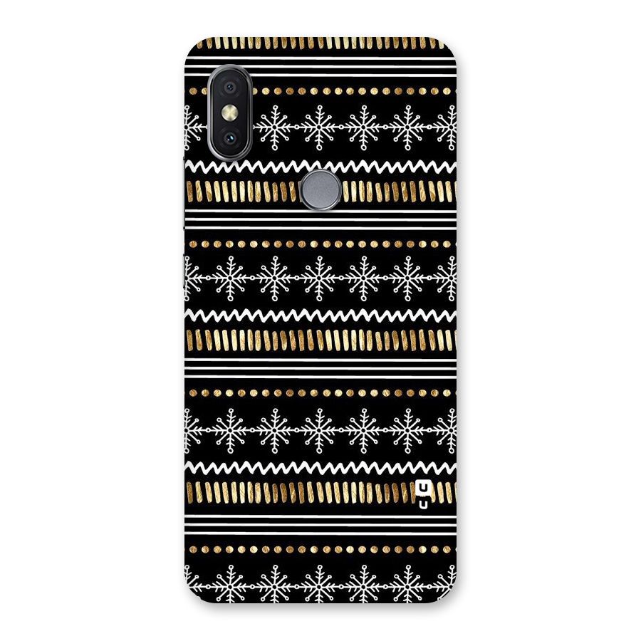 Snowflakes Gold Back Case for Redmi Y2