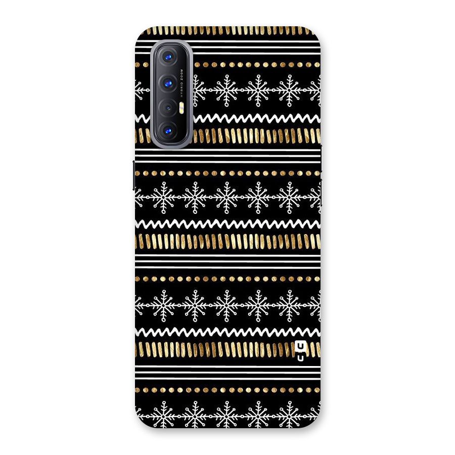 Snowflakes Gold Back Case for Reno3 Pro