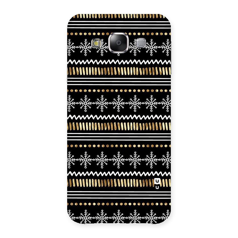 Snowflakes Gold Back Case for Samsung Galaxy E5