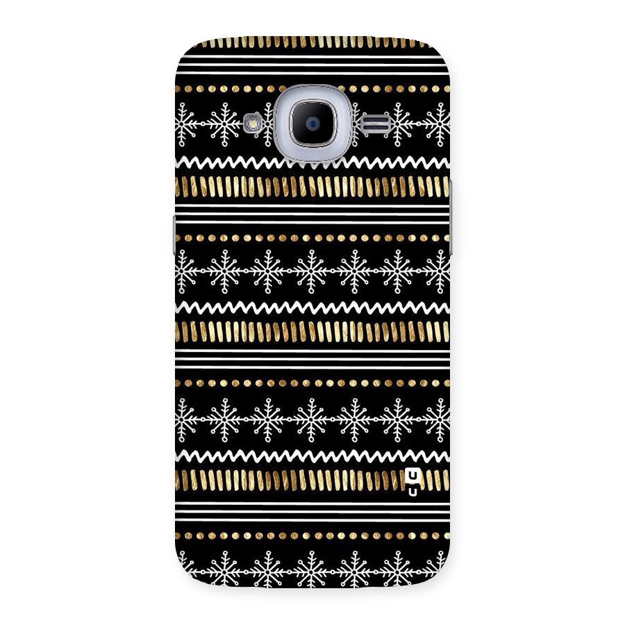 Snowflakes Gold Back Case for Samsung Galaxy J2 Pro