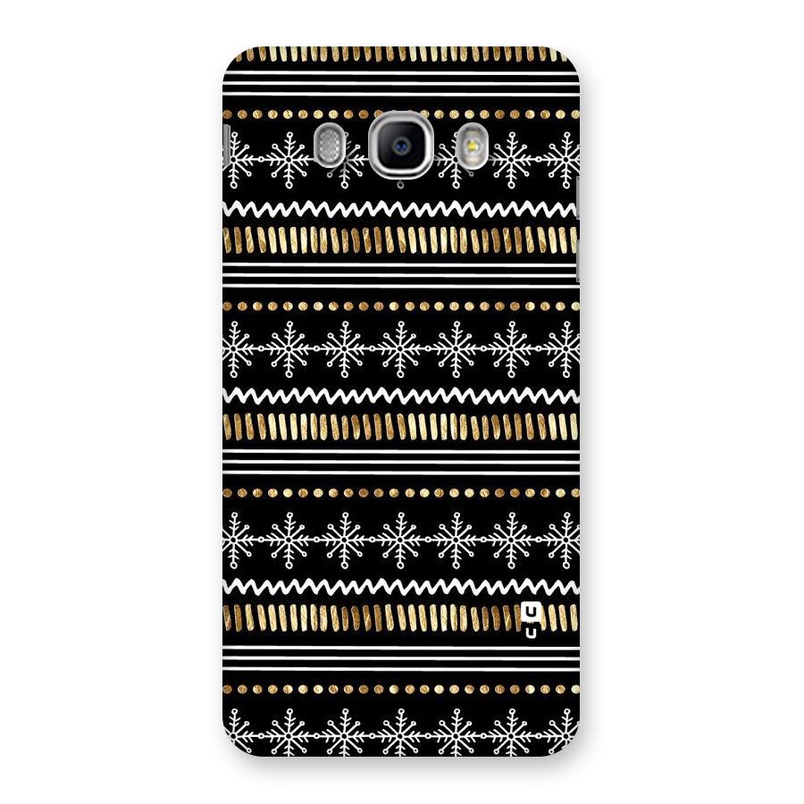 Snowflakes Gold Back Case for Samsung Galaxy J5 2016