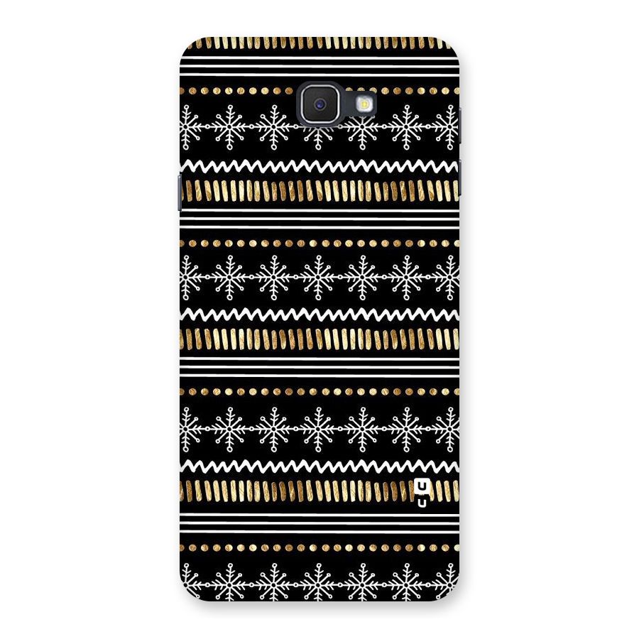 Snowflakes Gold Back Case for Samsung Galaxy J7 Prime