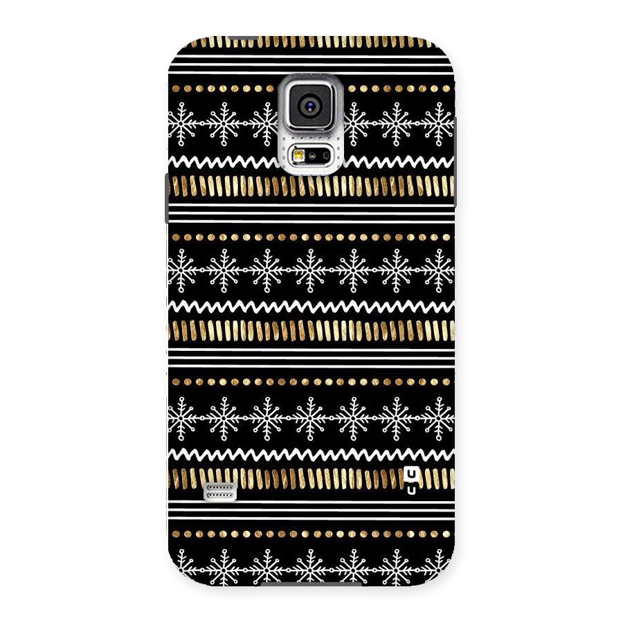 Snowflakes Gold Back Case for Samsung Galaxy S5