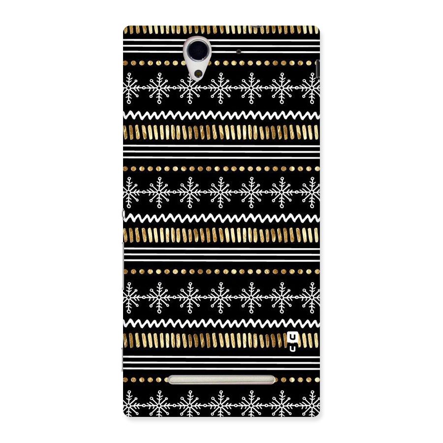 Snowflakes Gold Back Case for Sony Xperia C3