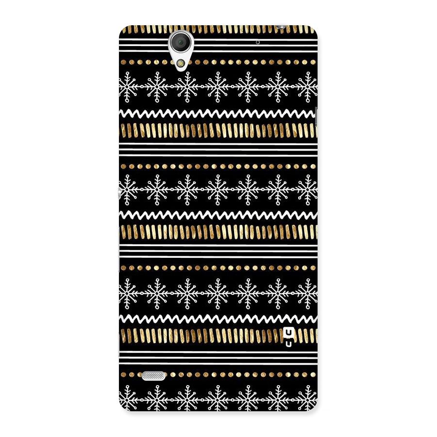 Snowflakes Gold Back Case for Sony Xperia C4