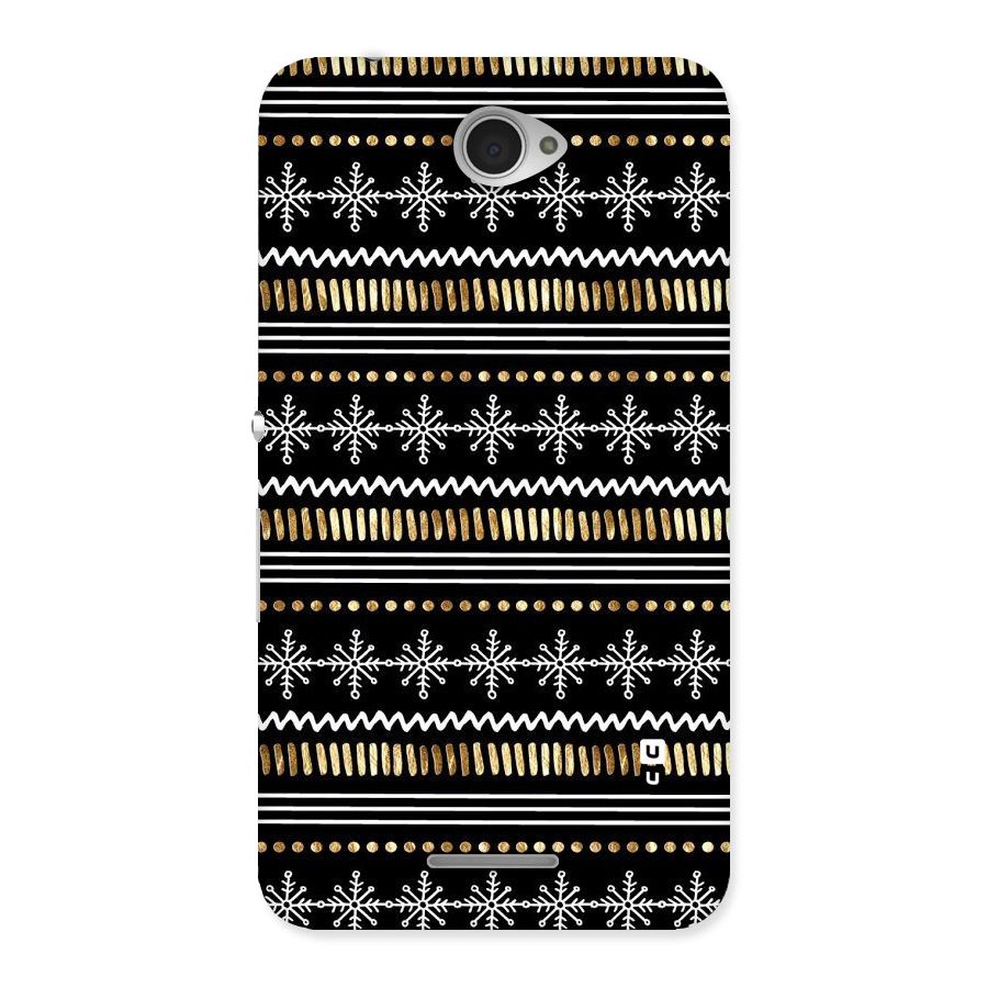 Snowflakes Gold Back Case for Sony Xperia E4