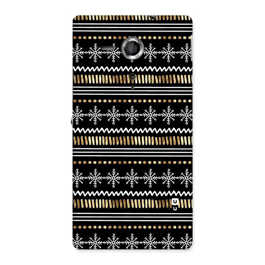 Snowflakes Gold Back Case for Sony Xperia SP