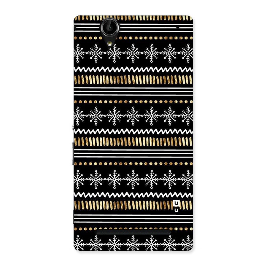 Snowflakes Gold Back Case for Sony Xperia T2
