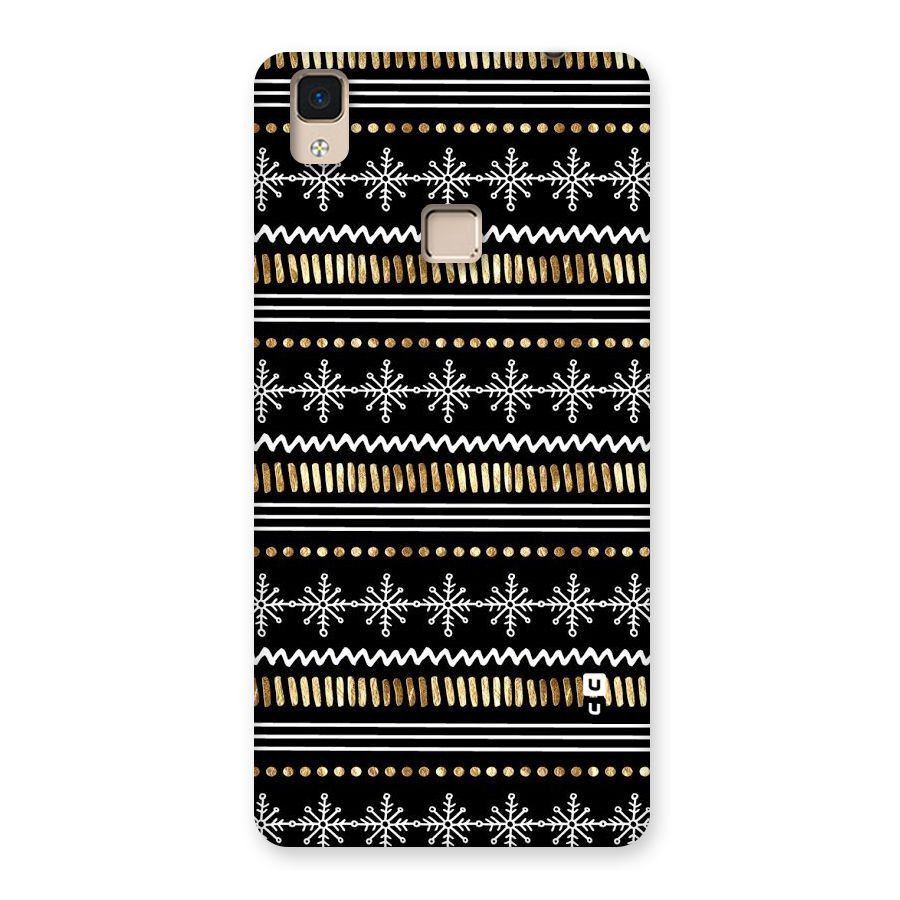 Snowflakes Gold Back Case for V3 Max