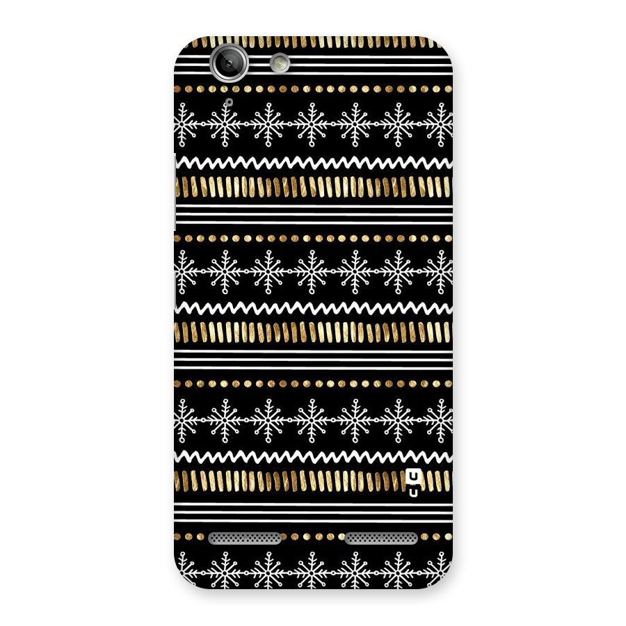 Snowflakes Gold Back Case for Vibe K5 Plus