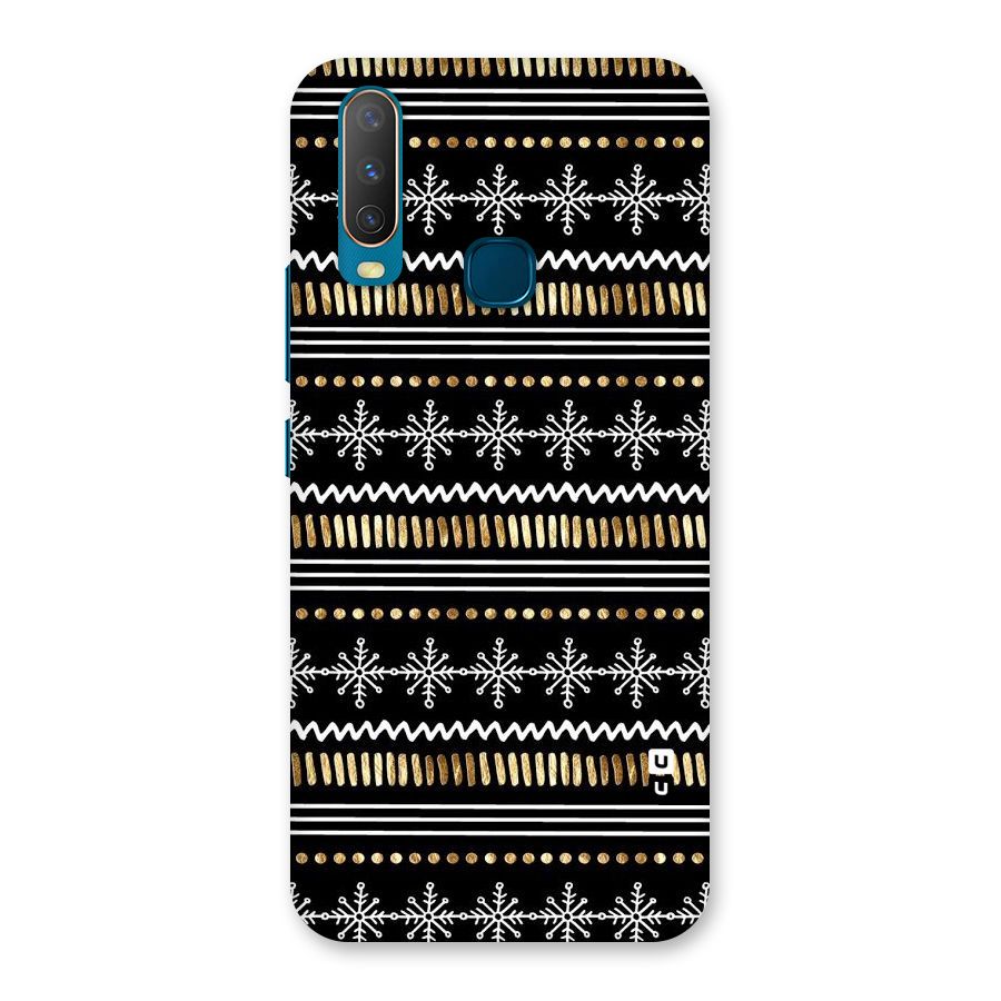 Snowflakes Gold Back Case for Vivo U10