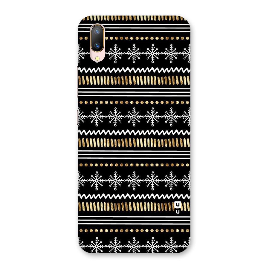 Snowflakes Gold Back Case for Vivo V11 Pro