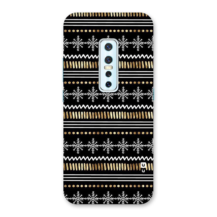 Snowflakes Gold Back Case for Vivo V17 Pro