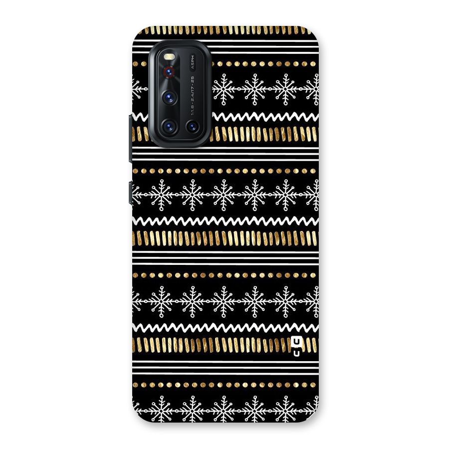 Snowflakes Gold Back Case for Vivo V19