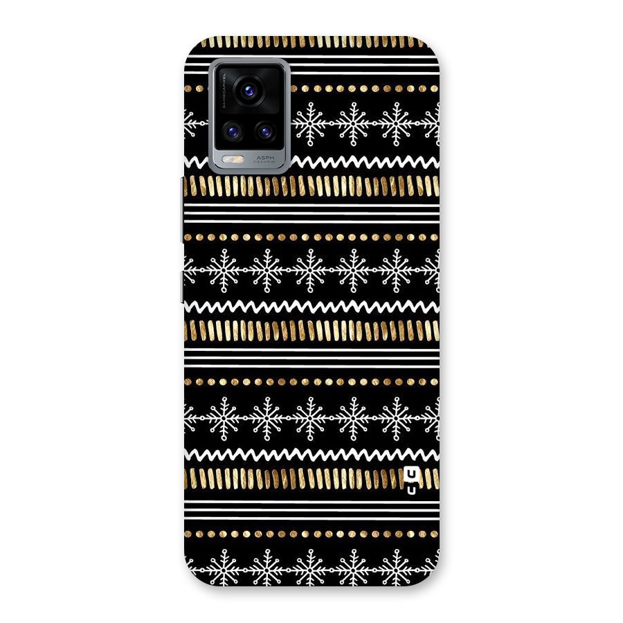 Snowflakes Gold Back Case for Vivo V20