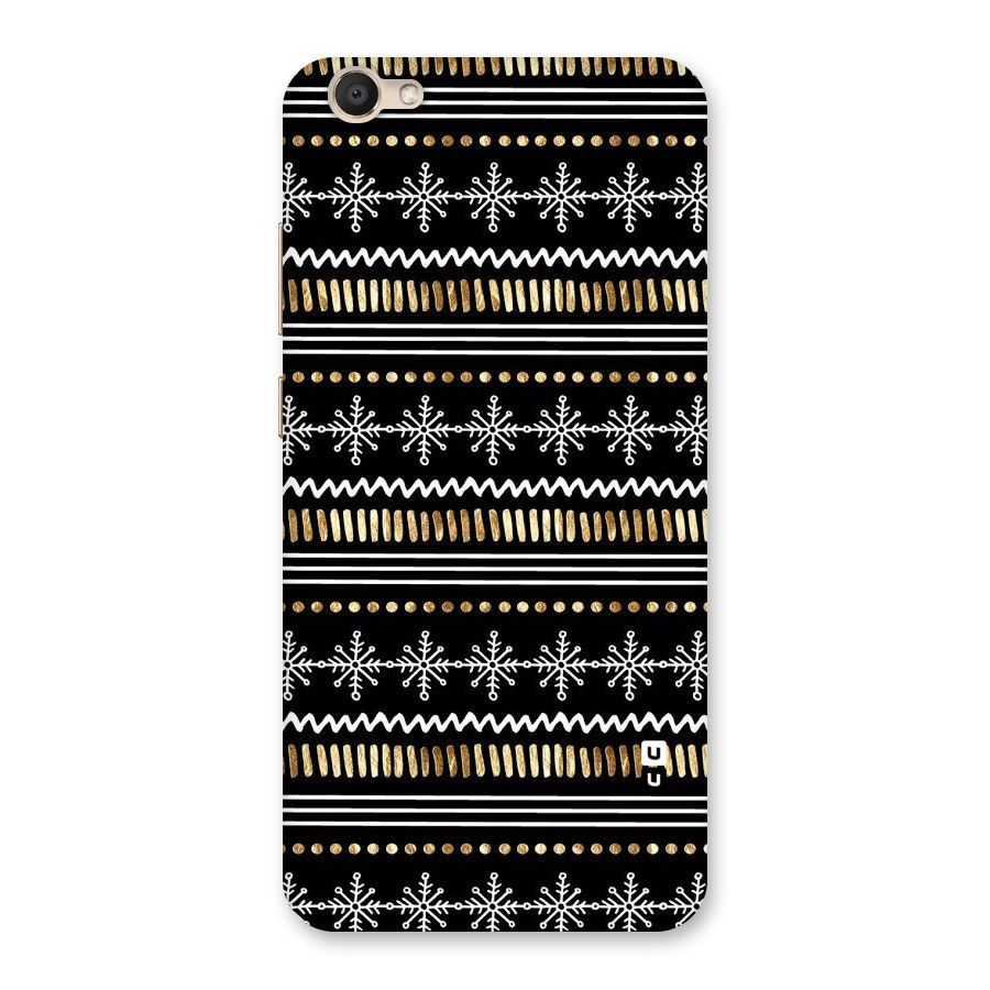 Snowflakes Gold Back Case for Vivo V5